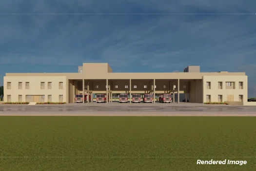Concept visual of the planned Dholera fire station