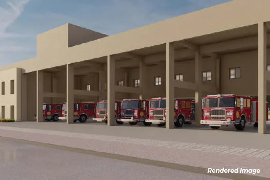 Dholera fire-station concept with response vehicles