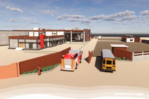 Concept visual of the planned Integrated School in Dholera