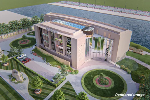 Planned Dholera guest-house and short-stay facility concept